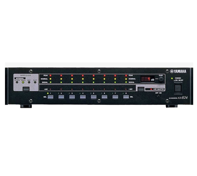 Yamaha AD824, 24-bit A/D prevodník pre DME32, sym. XLR a Jack IN
