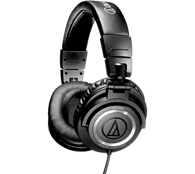 Audio-Technica ATHM50S - profesionálne štúdiové slúchadlá, rovný kábel