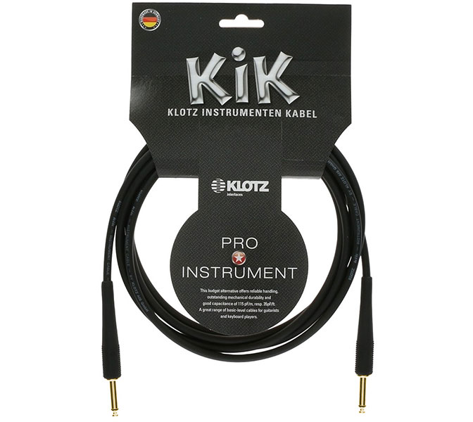 KLOTZ - séria káblov KIK - KIKG6,0PP1 - gitarový kábel 6 m; 6,3 Jack - 6,3 Jack, čierny