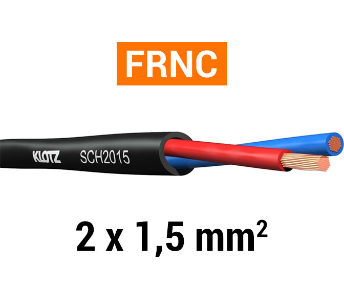KLOTZ - SCH2015.030 - Inštal. reproduktorový kábel 2 x 1,5 mm2, FRNC bezhalogénový, 30m