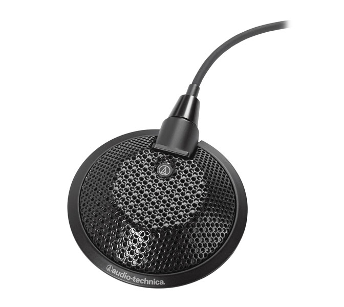 Audio-Technica U841A - mikrofón na stôl guľa,Phantom alebo batéria,čierny