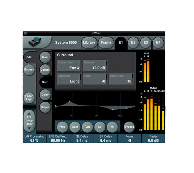 TC Electronic UNWRAP TDM, prevod stereo do 5.1