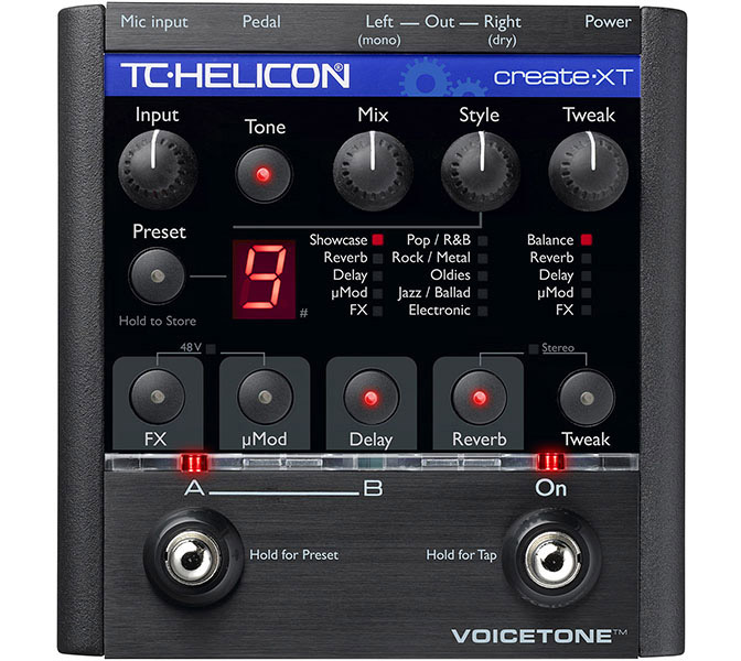 TC Electronic VoiceTone Create XT, multiefektový pedál