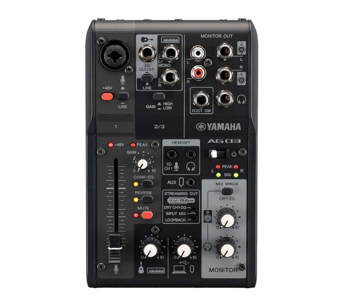 Yamaha AG03 MK2 BK, Analogový mixpult s USB