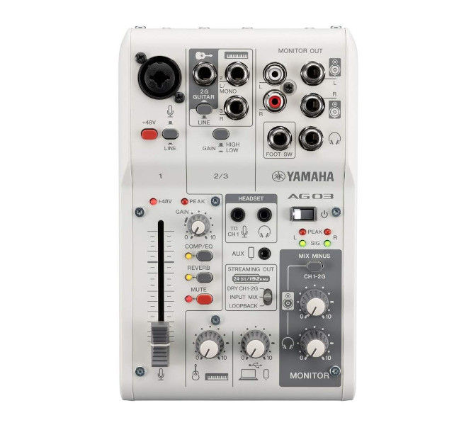 Yamaha AG03 MK2 WH, Analogový mixpult s USB