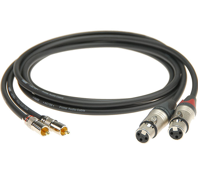 KLOTZ ALPF003 - set 2 profi káblov; 0,3 m; Cinch - XLR