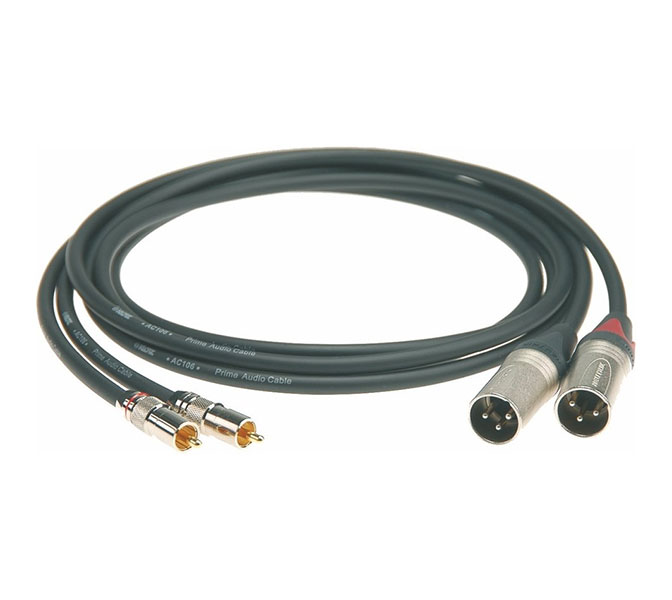 KLOTZ ALPM050 - set 2 profi káblov; 5 m; Cinch - XLR