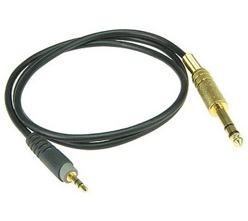 KLOTZ - AS-MJ0150 - kábel 1,5m; 3,5mm Jack stereo - 6,3mm Jack stereo