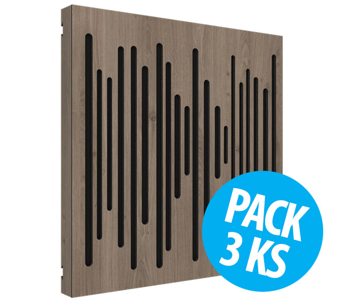 Vicoustic VicPattern Ultra Wavewood Brown Oak, pack 3 ks