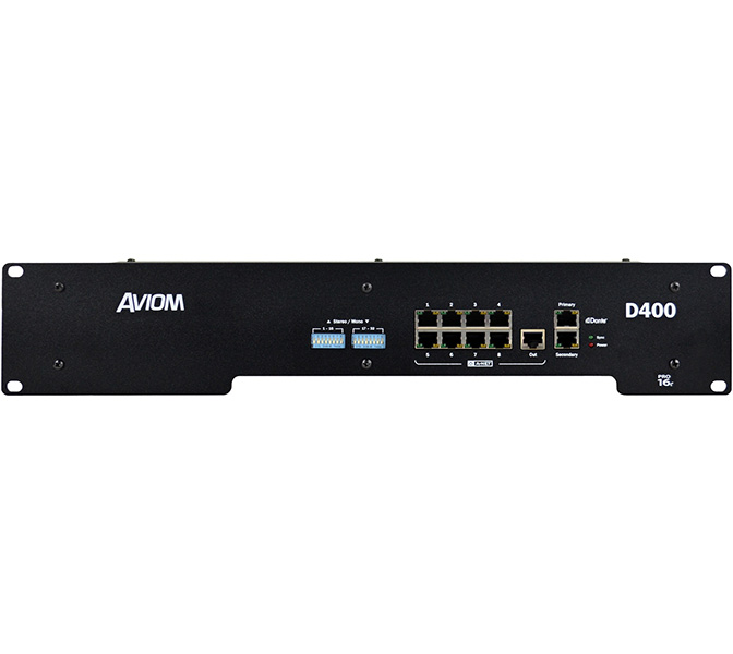 Aviom D400-Dante - A-Net® Distributor, with Dante™ interface