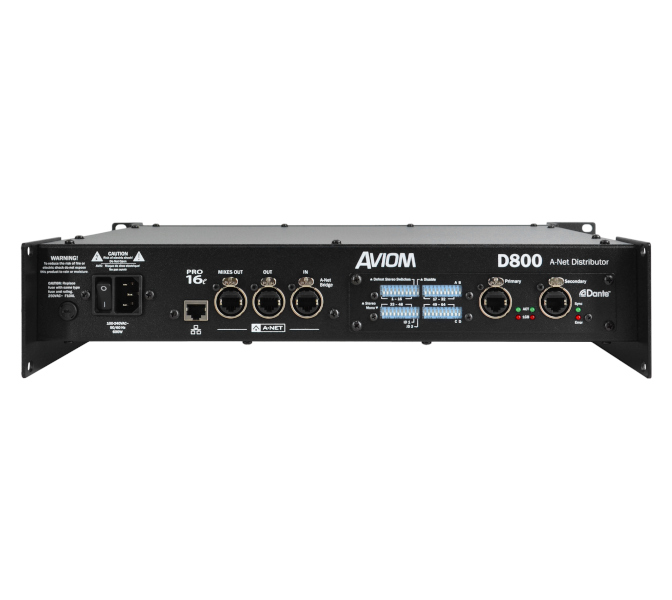 Aviom D800-Dante v.2 - A-Net® Distributor, with A-Net Bridge and Dante