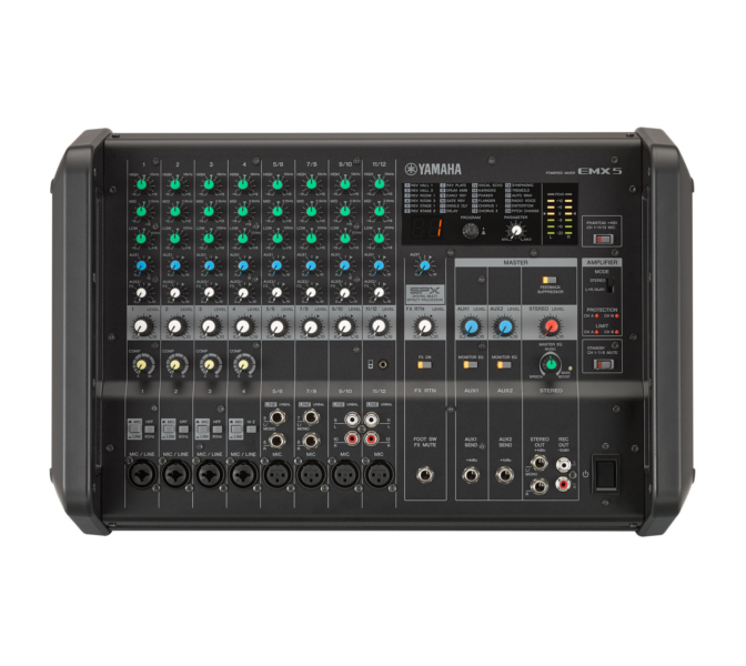 Yamaha EMX5, Power mix 12IN (8 mono + 4 stereo)