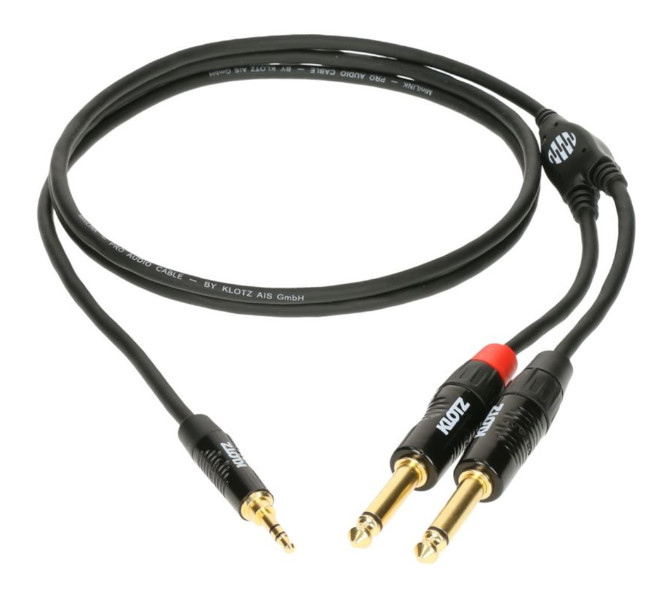 KLOTZ - KY5-600 - Y kábel; 6 m; Jack 3,5 Stereo / 2x Jack 6,3 Mono