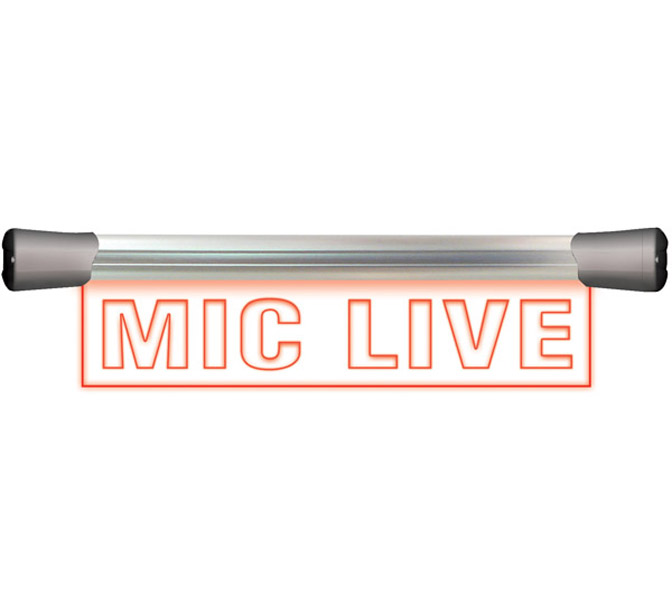 Sonifex LD40F1MCL - Single Flush Mounting 40cm ‘MIC LIVE’ Sign