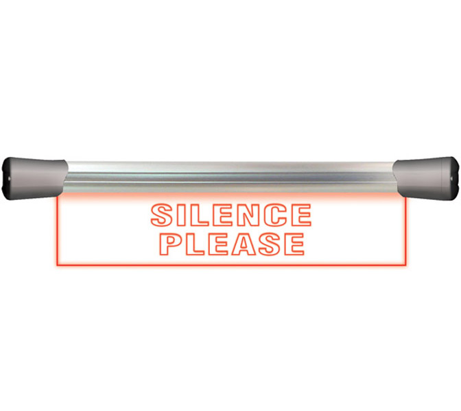 Sonifex LD40F1SIL  - Single Flush Mounting 40cm ‘SILENCE PLEASE’ Sign