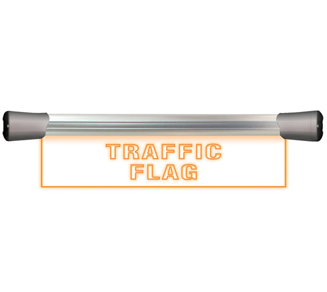 Sonifex LD-40F1TRF - Single Flush Mounting 40cm ‘TRAFFIC FLAG ON’ Sign