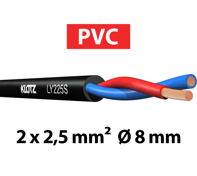 KLOTZ - LY225S Reproduktorový kábel, 100m