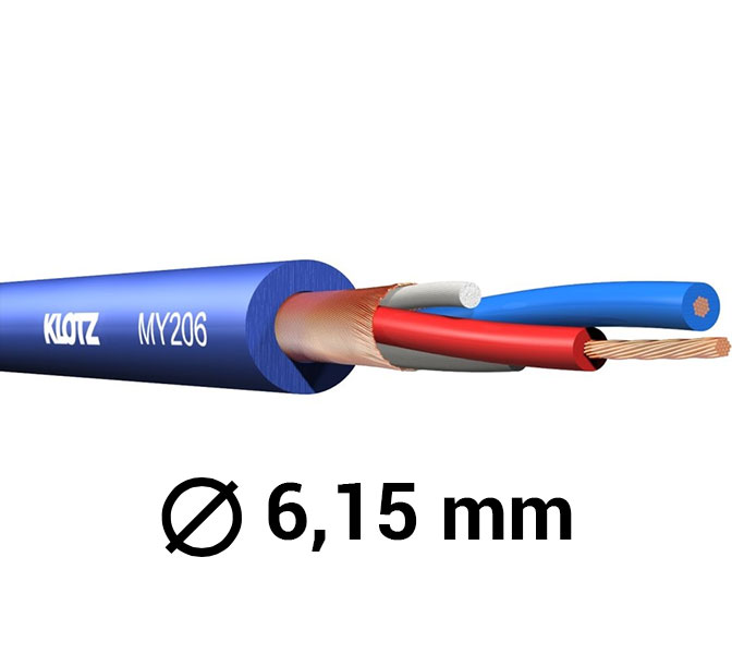 KLOTZ - MY206BL Mikrofónny kábel