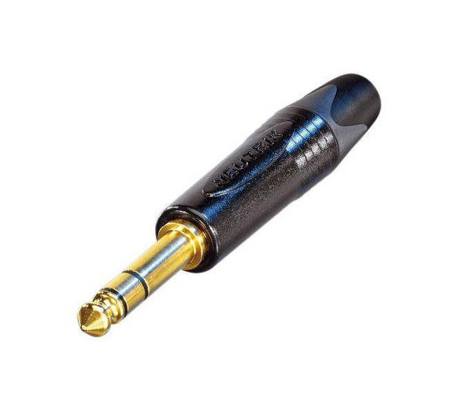 NEUTRIK NP3X-B, káblovy samec Jack stereo 6,3mm, gold