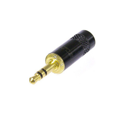 REAN  NYS231BG-LL, káblový samec Jack stereo 3,5mm, gold, 8mm