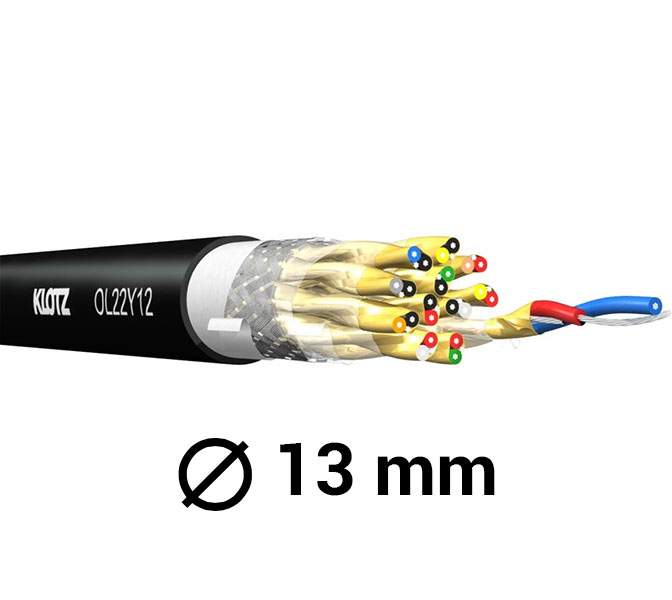 KLOTZ - OL22Y08 - OmniLIVE multikábel AES/EBU 8-pár, 110 Ohm, čierny