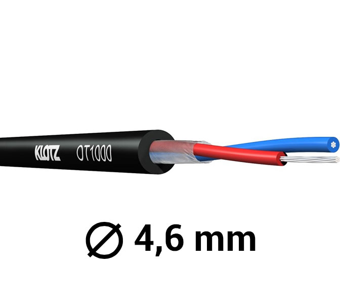 KLOTZ - OT1000 - OmniTRANS DMX, AES/EBU, 110 Ohm, priemer 4,6 mm, čierny