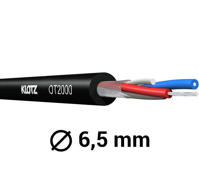 KLOTZ - OT2000 - OmniTRANS DMX, AES/EBU, 110 Ohm, priemer 6,5 mm, čierny