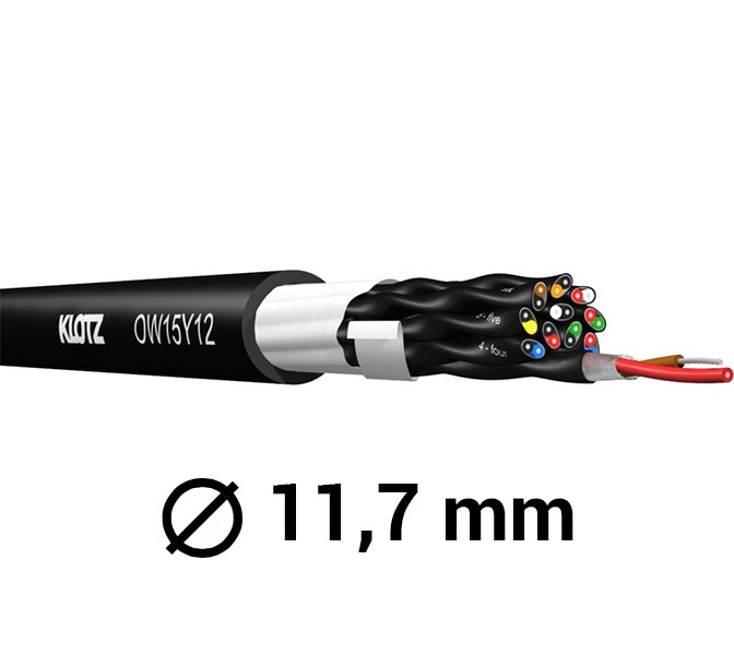 KLOTZ - OW15Y08 - OmniWire multikábel AES/EBU 8-pár, 110 Ohm, čierny