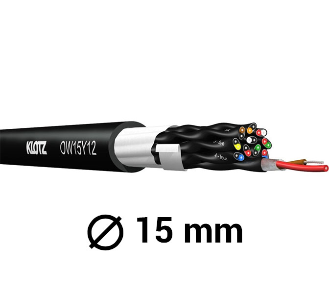KLOTZ - OW15Y12 - OmniWire multikábel AES/EBU 12-pár,110 Ohm, čierny