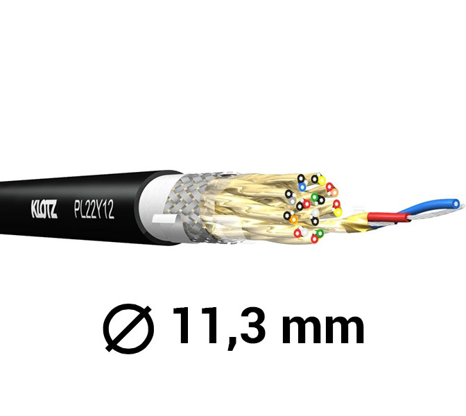 KLOTZ PL22Y08.030 - Multikábel PolyLIVE 8-pár, 30 m špulka