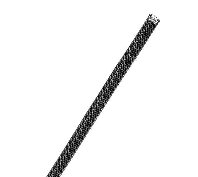 TECHFLEX - PTN0.13BK - spletaný návlek na kábel, 2,4 - 6,4 mm, čierny