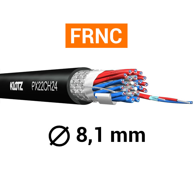 KLOTZ - PX22CH04 - Multikábel inštalačný PolyFIX 4-pár, FRNC bezhalogénový, čierny