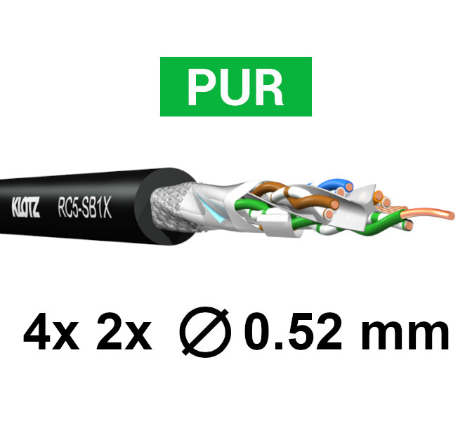 KLOTZ RC5-SB1X - kábel ethernet,RAMCAT5-Solid