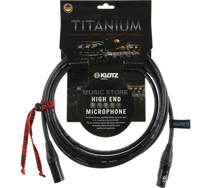 Mikrofónny kábel KLOTZ, 1m, Titanium, TI-M0100